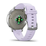 Garmin Venu® 4 - 41 mm 010-03013-01 - cinturino silicone bianco - cassa acciaio - quadrante multifunzione nero - fondello